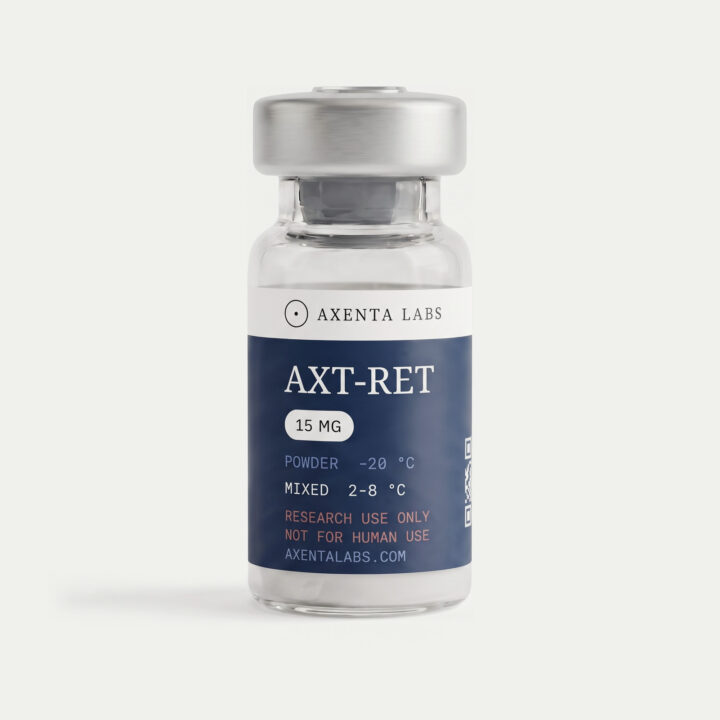 AXT-RET 15 mg, 20 mg, 30 mg, 50 mg research peptide vial — Axenta Labs