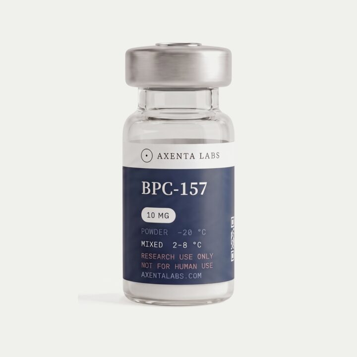 BPC-157 10 mg research peptide vial — Axenta Labs