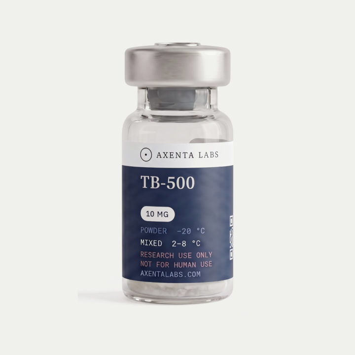 TB-500 10 mg research peptide vial — Axenta Labs