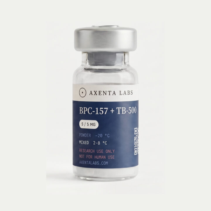 BPC-157 + TB-500 Blend 10 mg (5 mg + 5 mg) research peptide vial — Axenta Labs
